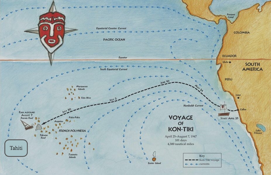 KonTiki'nin Peru'dan Polinezya'ya Yolculuğu