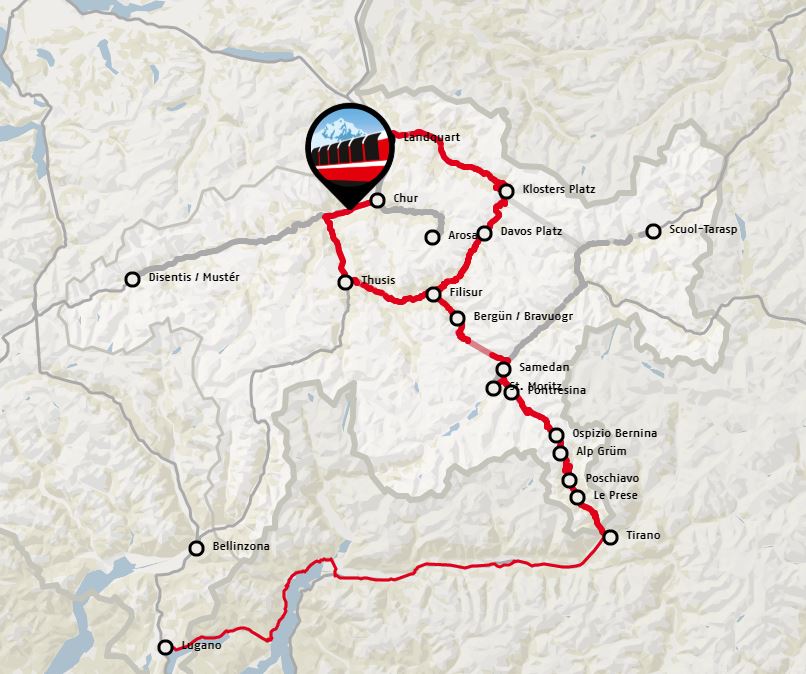 Bernina Express Rota Haritası